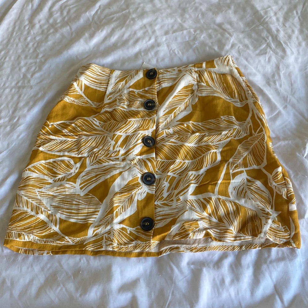 Button Up Mustard Skirt